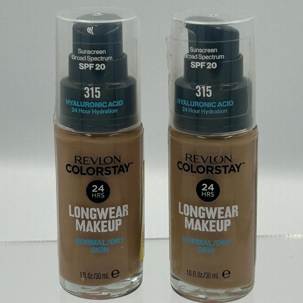 Revlon ColorStay Longwear Makeup 1oz 315 Butterscotch New SPF 20 2pk Hyaluronic